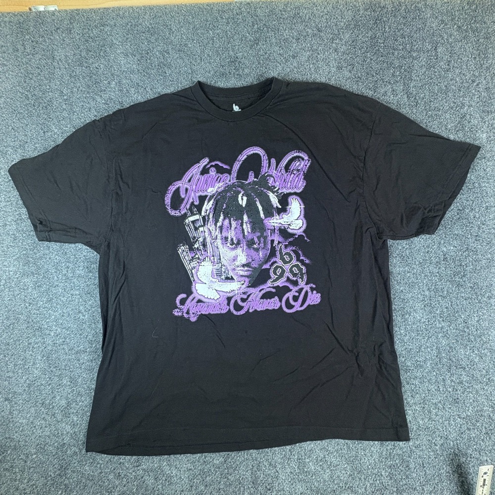 999 Club Juice World Legends Never Die T-Shirt Mens 3XL Black Graphic Cotton